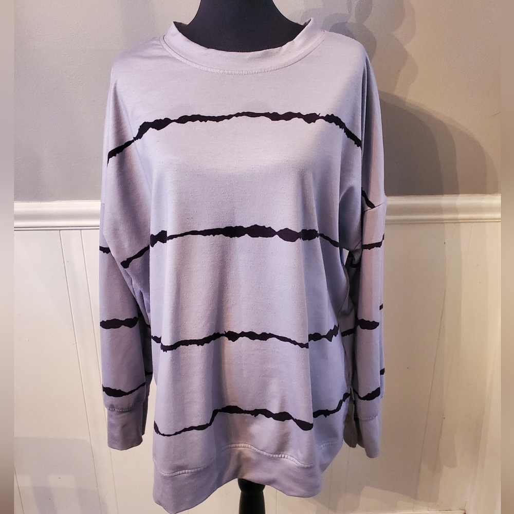 Gray and Black Striped Tunic